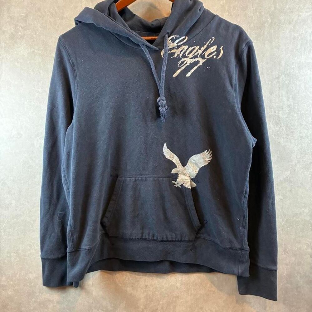 American-eagle Women's Navy and Black Hoodie